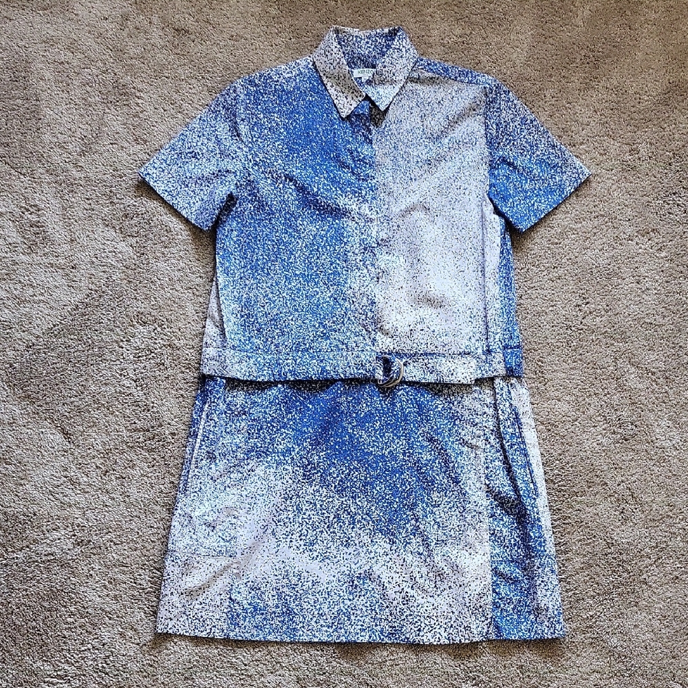 Kenzo Blue and White Speckled Dress